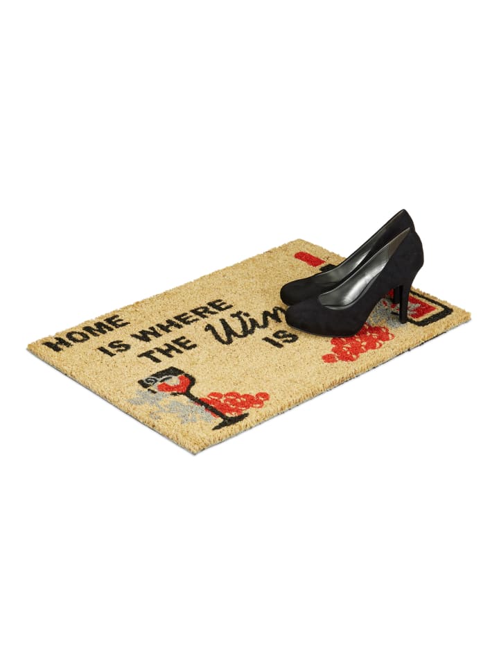 relaxdays Fußmatte Wine in Natur - (B)60 x (T)40 cm günstig kaufen onesize