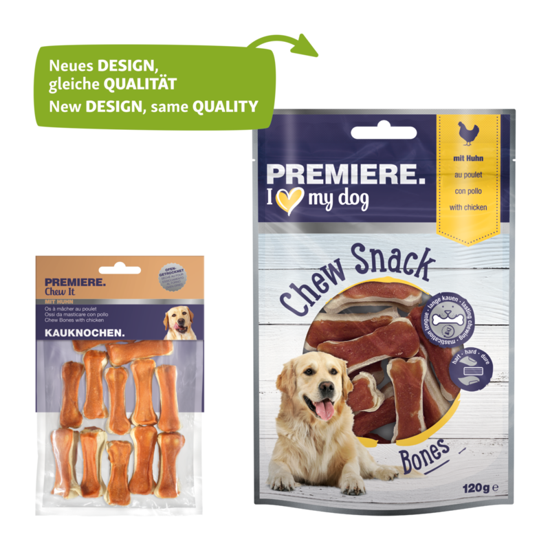PREMIERE Snacks PREMIERE Kauknochen mit Huhn 12 Stück, 120 g