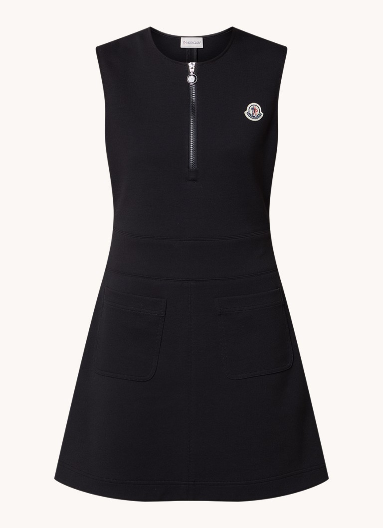 Rochie scurtă Moncler cu buzunare aplicate și logo