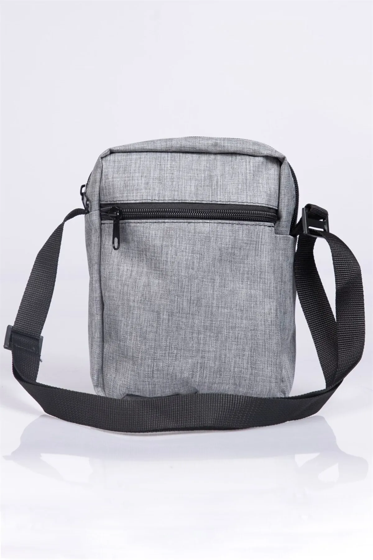 Tudors  Graue verstellbare Crossbody-Umhängetasche für Unisex