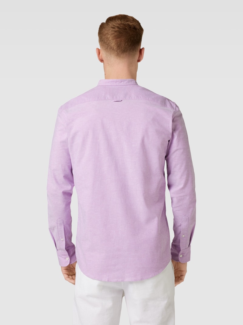Freizeithemd mit Label-Stitching in fuchsia