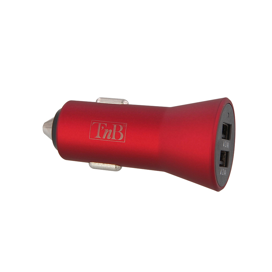 USB Charger Race mit 2 USB-Anschlüssen, Fast Charge, 4,8 A, von t'nb, rot, 1 Stück - ATU