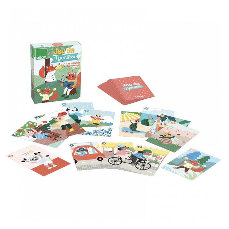 Jeu de 7 familles les activités des animaux, Michelle Carlslund