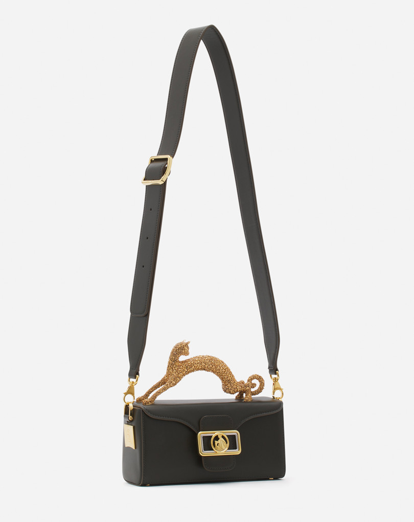 SAC PENCIL CAT NANO EN CUIR AVEC STRASS