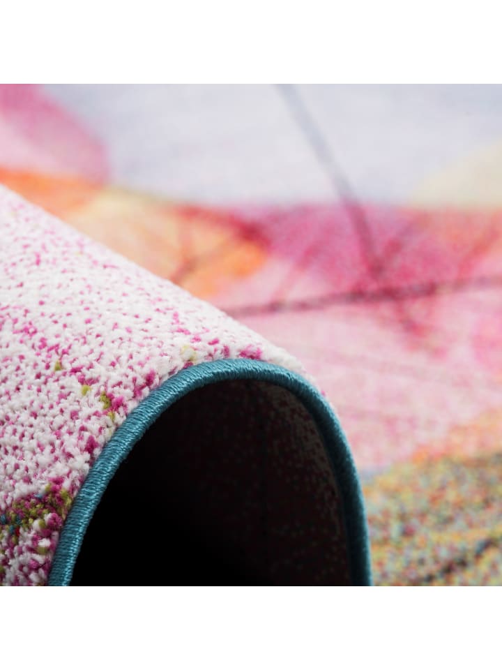 Pergamon Designer Teppich Faro Tropical Blätter in Bunt günstig kaufen