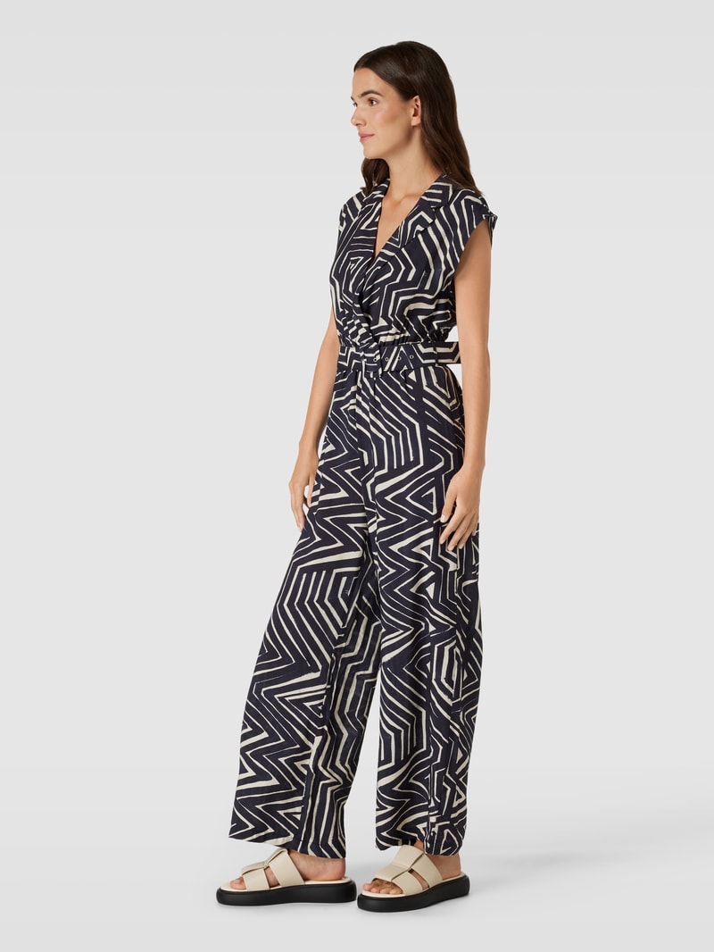 Jumpsuit mit Gürtel Modell 'MILA' in schwarz