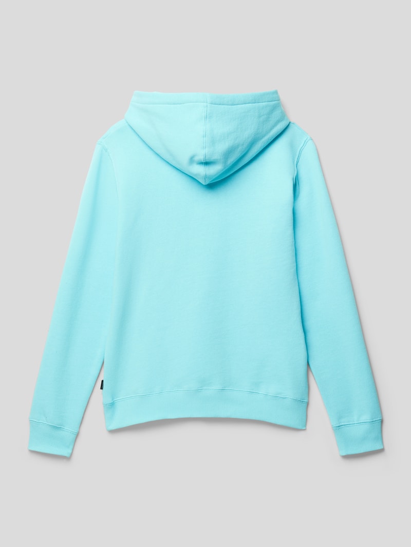 Hoodie mit Logo-Print Modell 'MAMMA' in aqua blau