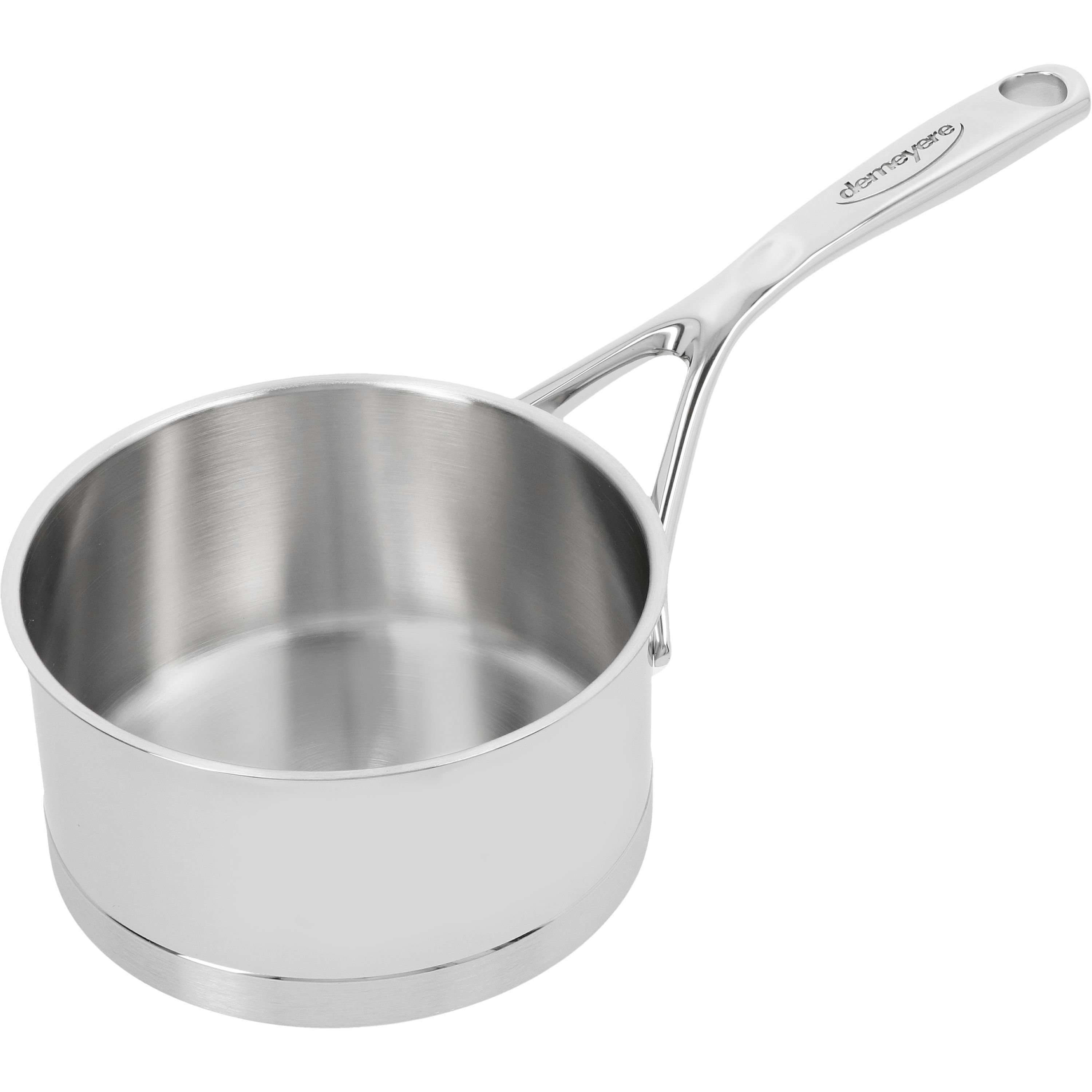 Stieltopf ohne Deckel 14 cm, 18/10 Edelstahl, Silber