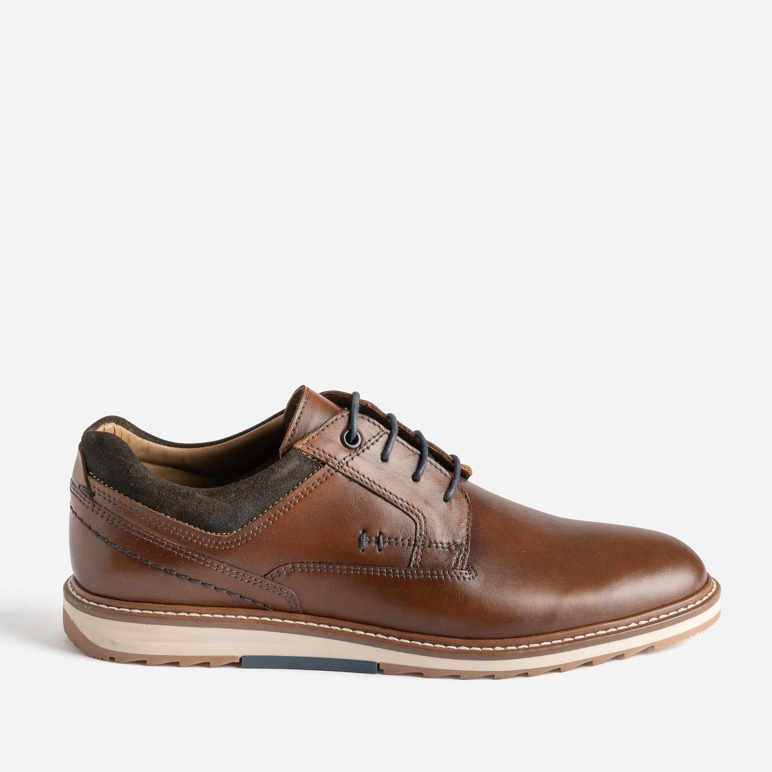 Derby détente marron cuir