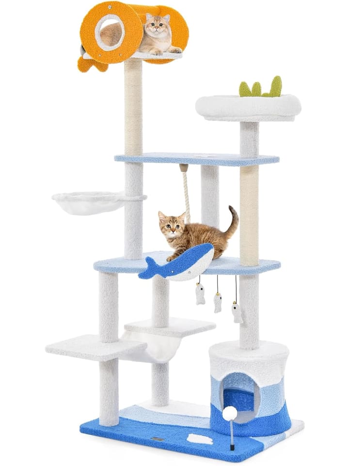 COSTWAY Kratzbaum 168cm in Blau günstig kaufen onesize