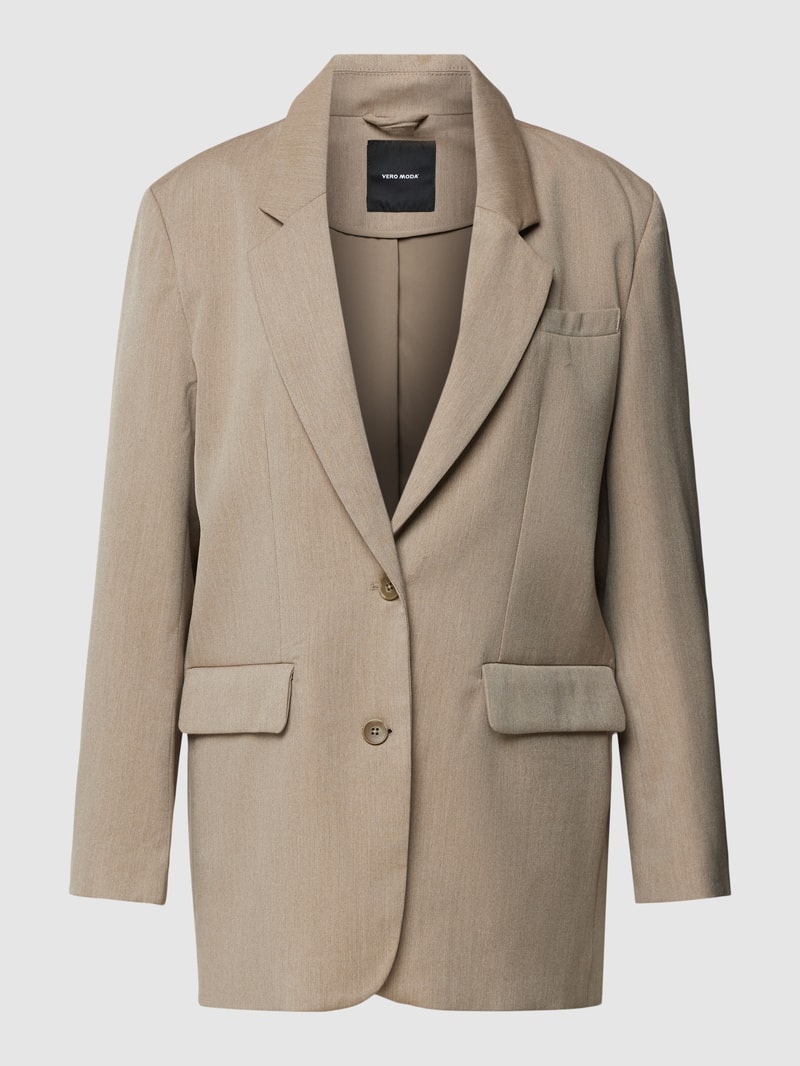 Loose Fit Blazer mit Strukturmuster Modell 'DAGNY' in mittelbraun