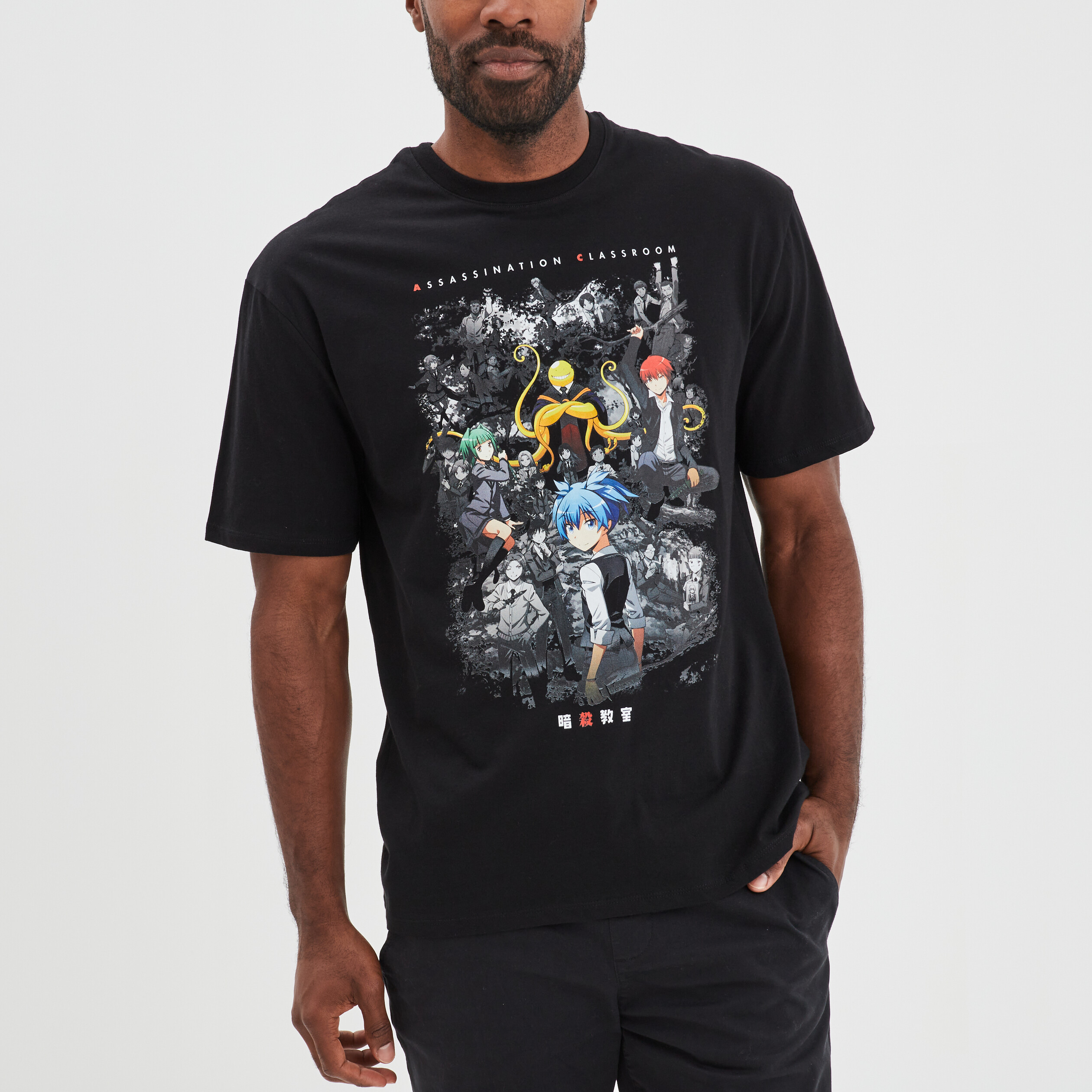T-shirt coton Assassination Classroom noir homme | La Halle