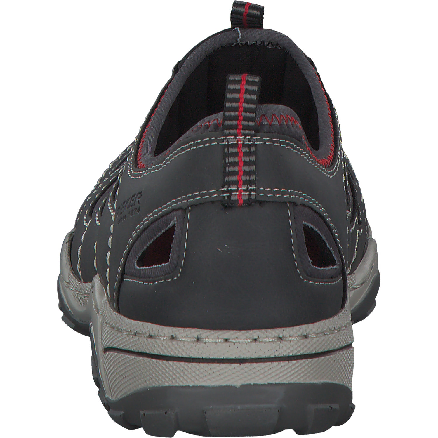Rieker 08065, Sportliche Slipper, Herren, blei/rauch/grau