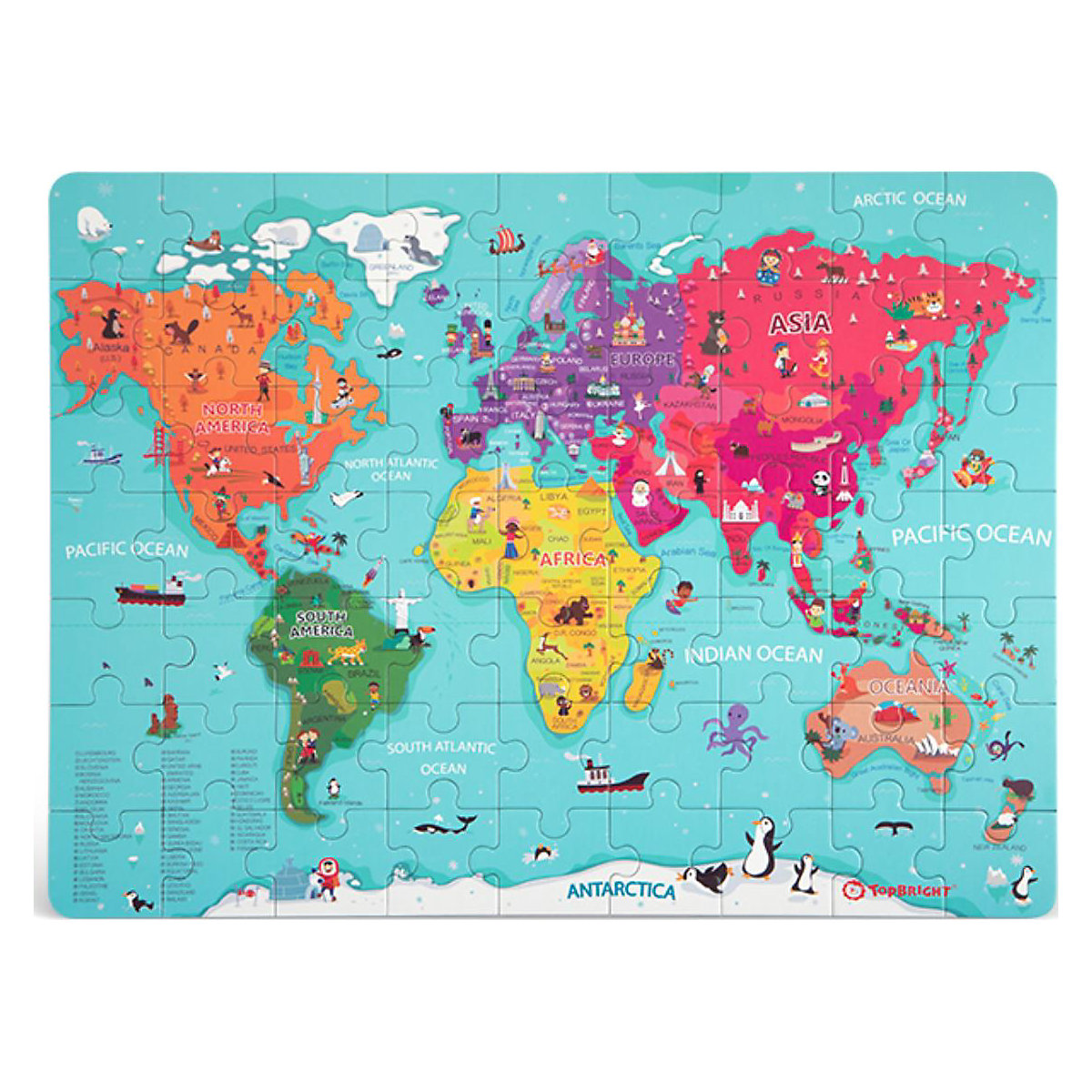 Puzzle Weltkarte mit Globus zum Aufbewahren