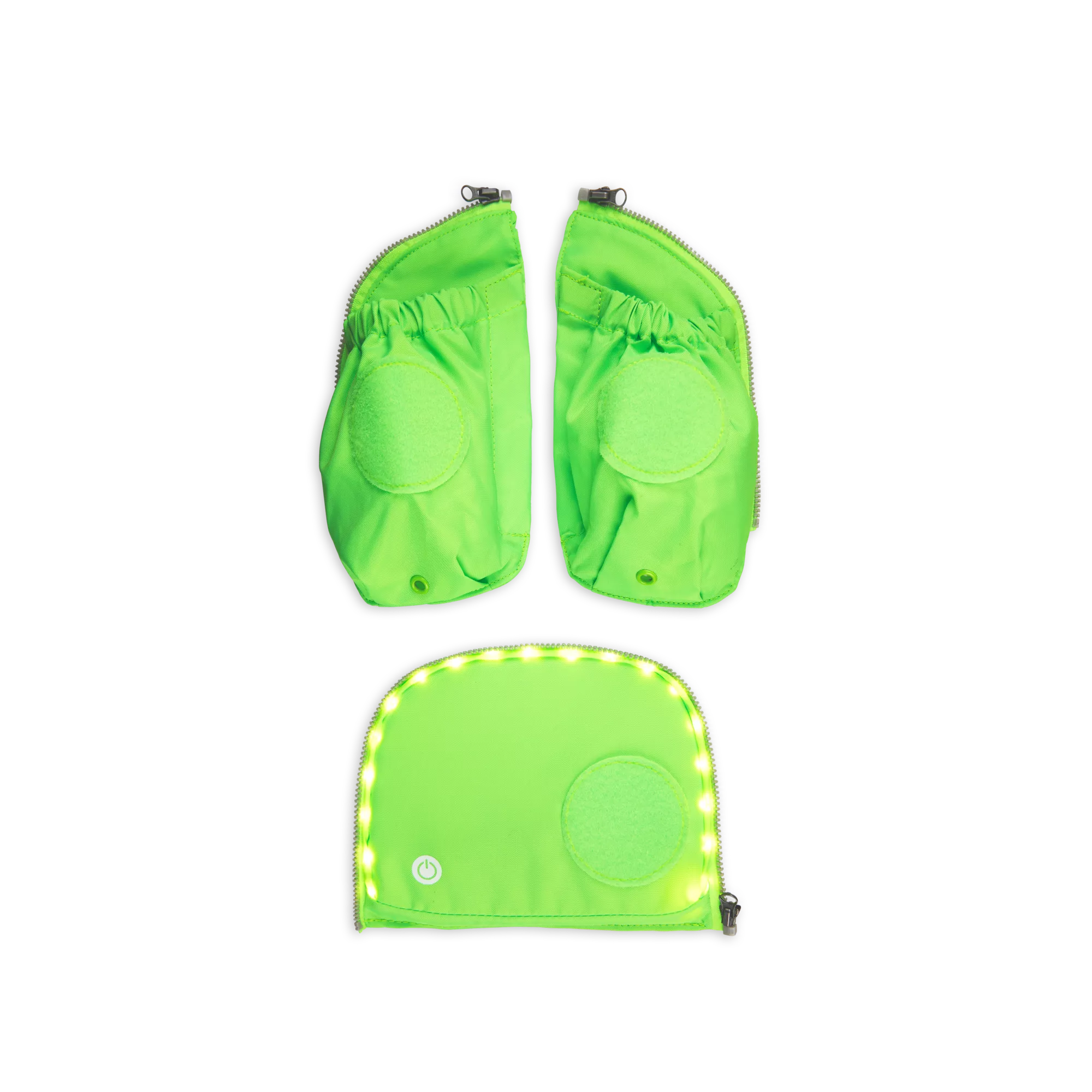 ergobag Fluo LED Seitentaschen-Set Grün