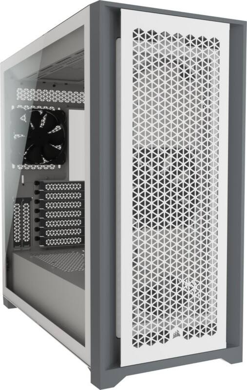 Corsair Computergehäuse 5000D Midi Tower Kunststoff, Stahl, Gehärtetes Glas Weiß