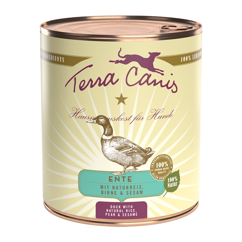 Terra Canis Hundenassfutter Terra Canis Classic Adult 6x800g Ente mit Naturreis, Birne & Sesam