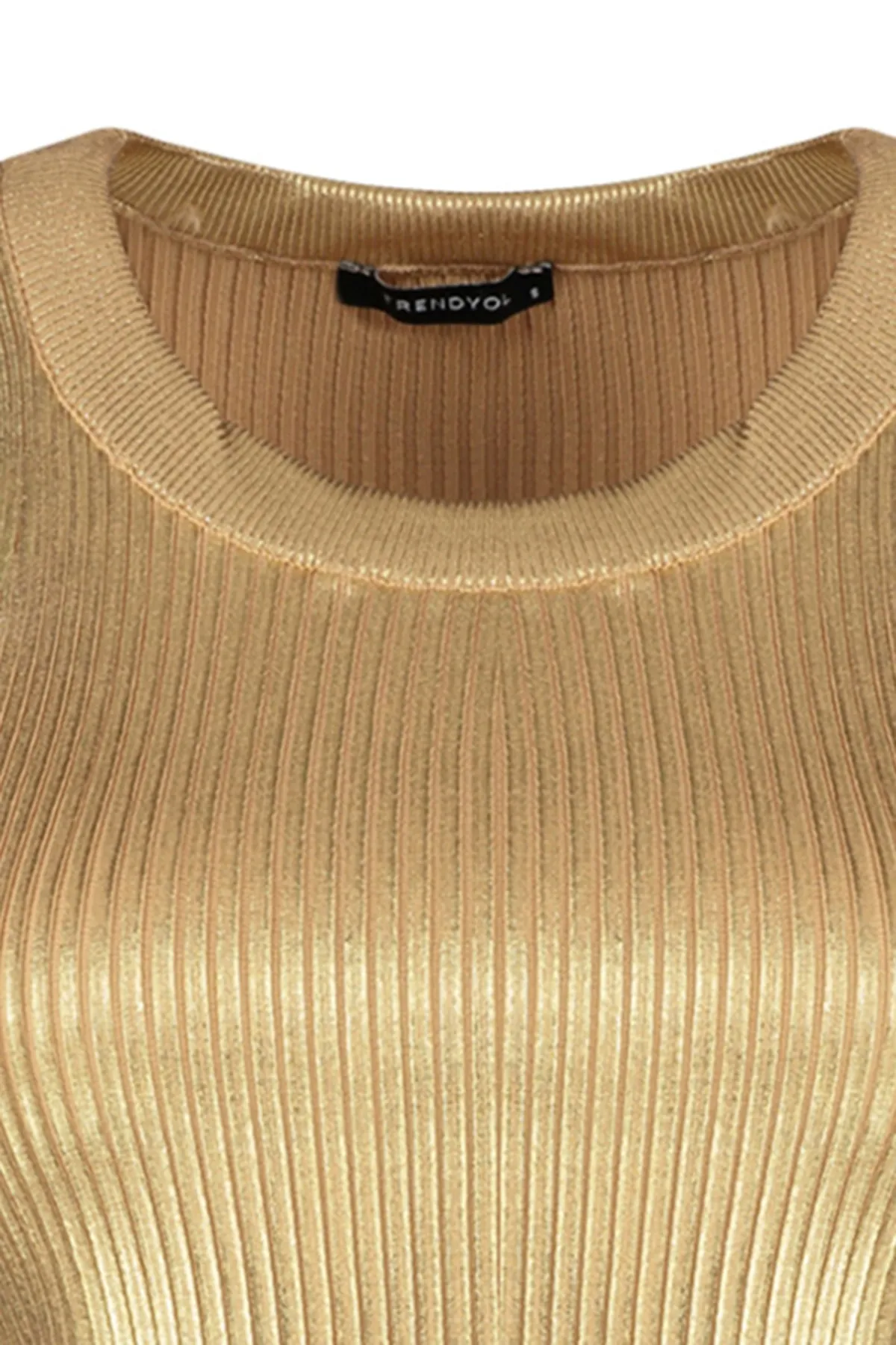 Trendyol Collection  Blattgold-Strickbluse TWOSS23BZ00693