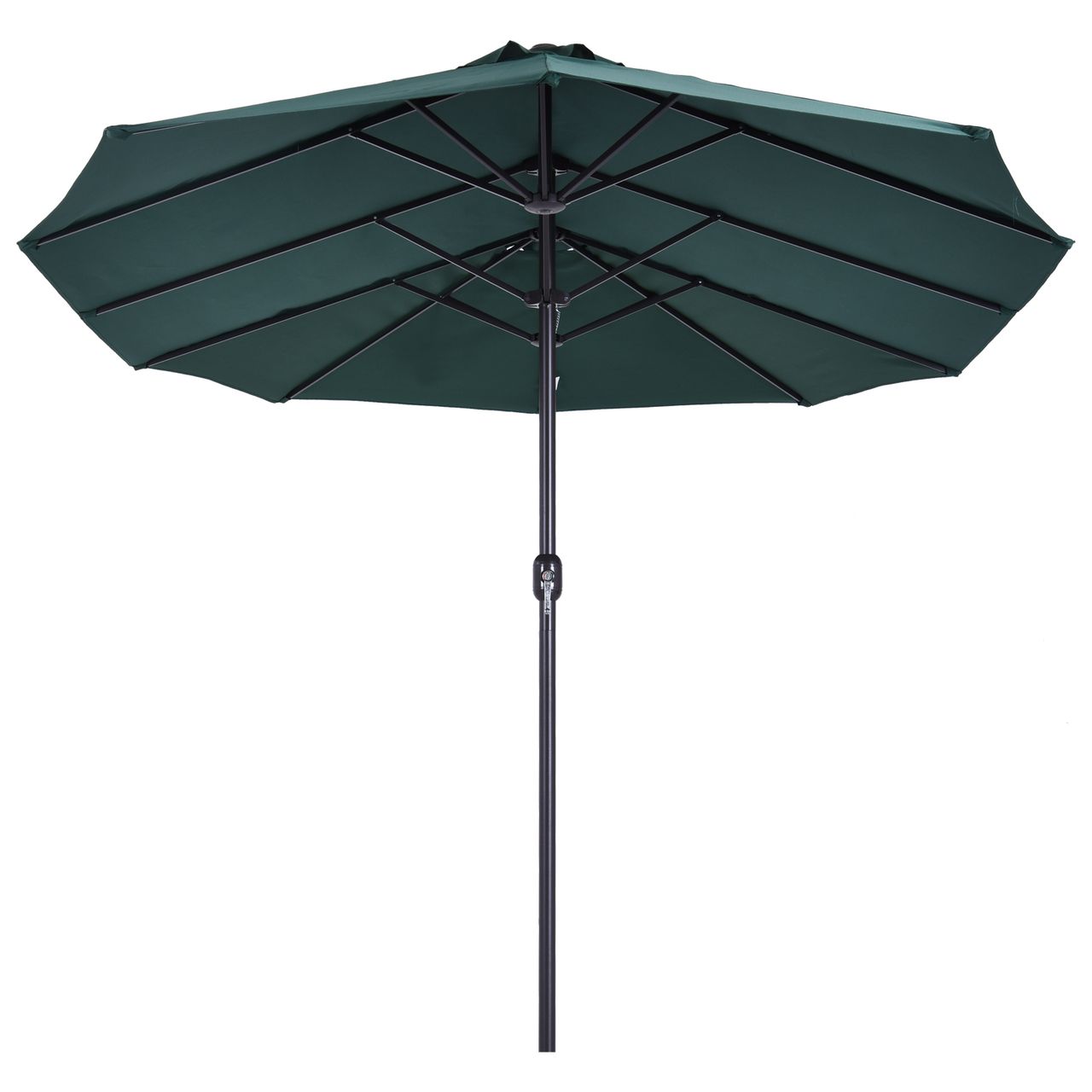 Outsunny Doppelsonnenschirm Gartenschirm 460x270cm
