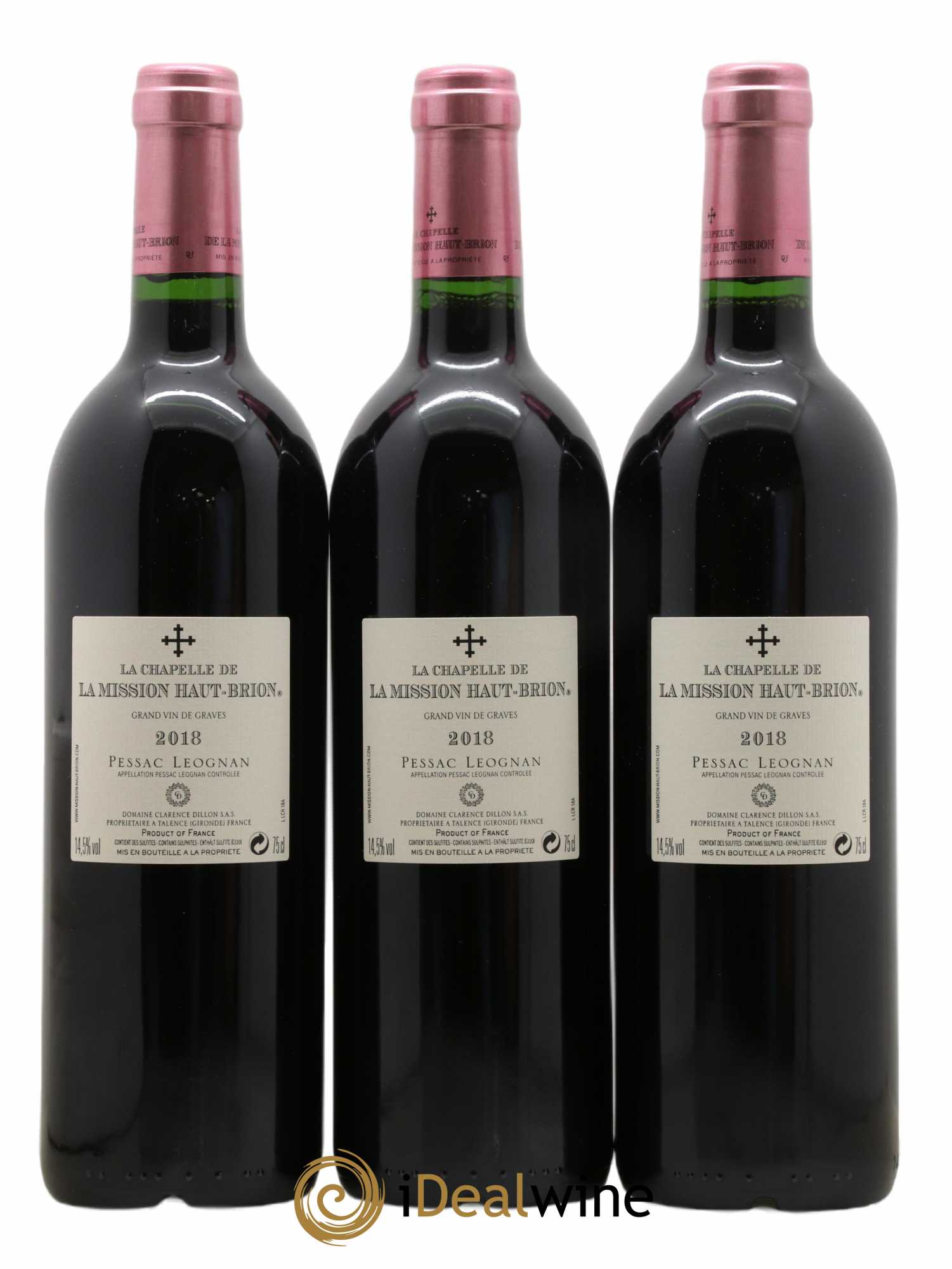 La Chapelle de La Mission Haut-Brion Second Vin  2018 - Lot de 6 Bouteilles