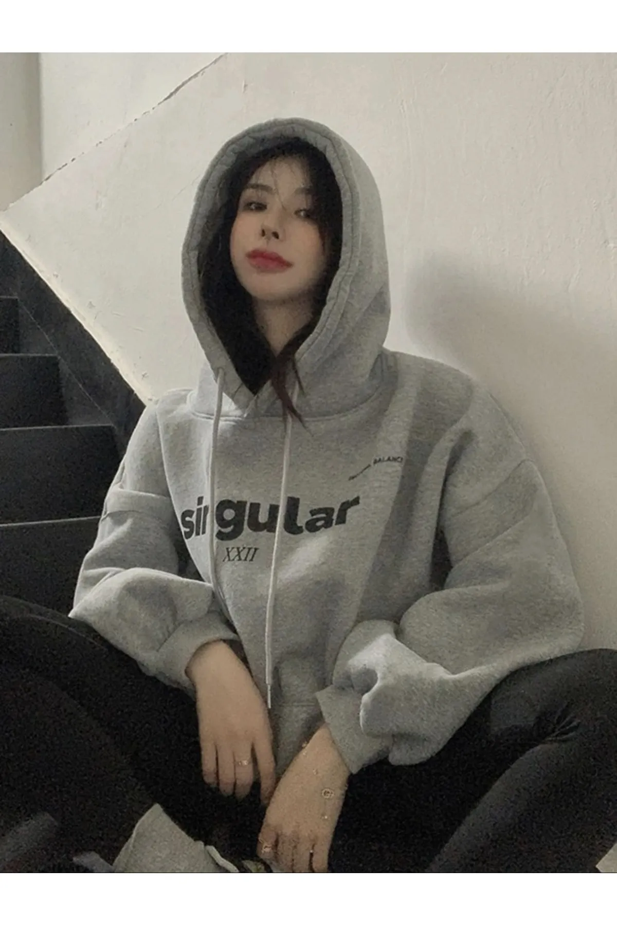MOONBULL  Sweatshirt - Grau - Regular Fit