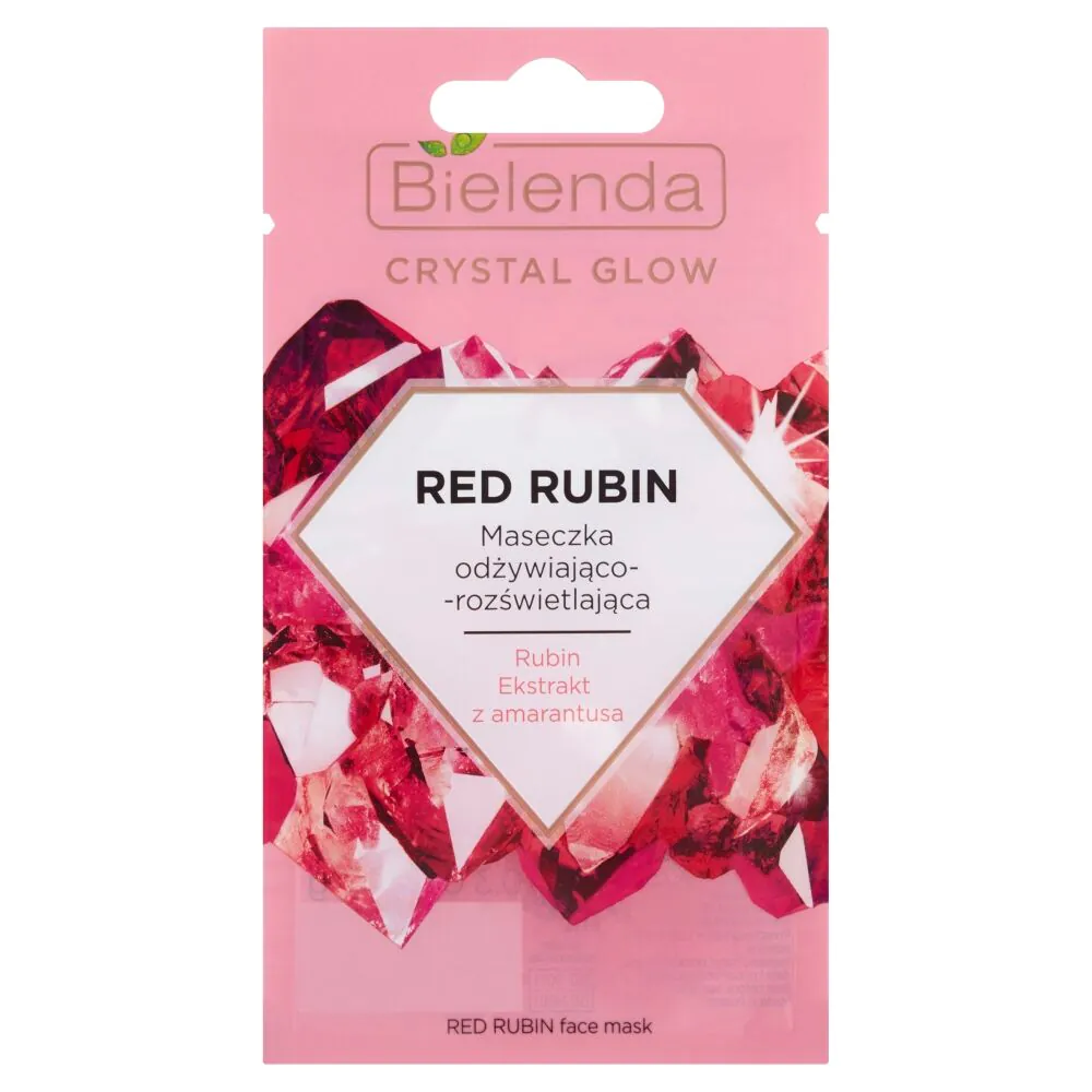 Bielenda Crystal Glow Red Rubin хранљива и осветљујућа маска за лице