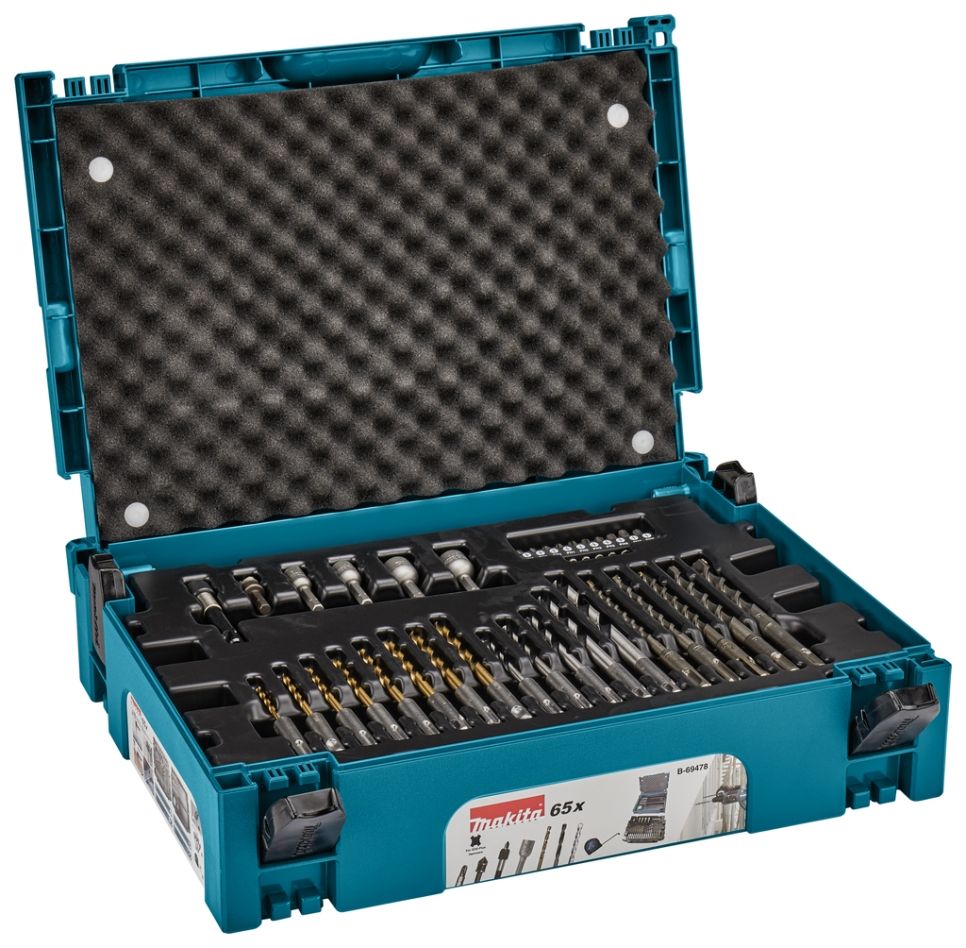 Makita Accessories B-69478 Drill/screwdriver bit set 65-piece SDS-PLUS, in Mbox