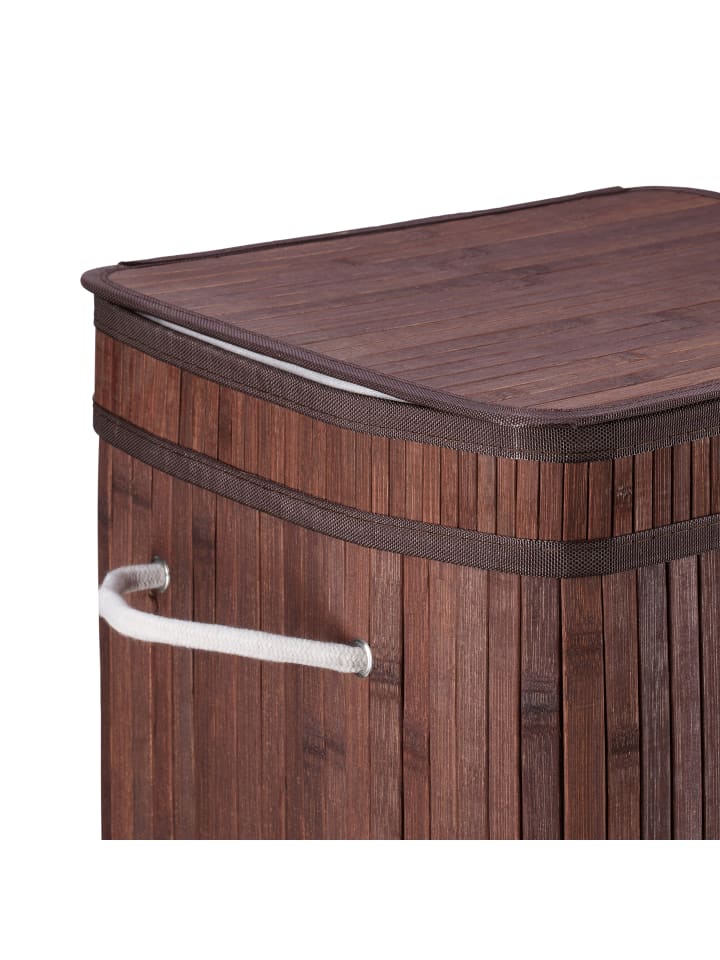 relaxdays Wäschekorb in Braun - (B)36 x (H)63 x (T)36 cm günstig kaufen onesize