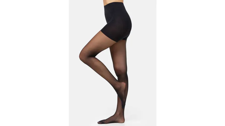 NUR DIE Damen figurformende Feinstrumpfhose Goodbye Laufmaschen 20 DEN schwarz
