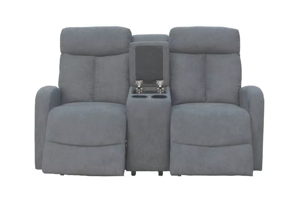 Happy Home Happy Home Relaxsofa-Set 3 tlg. mit 5 Relaxfunktionen & Tischfunktion Grau