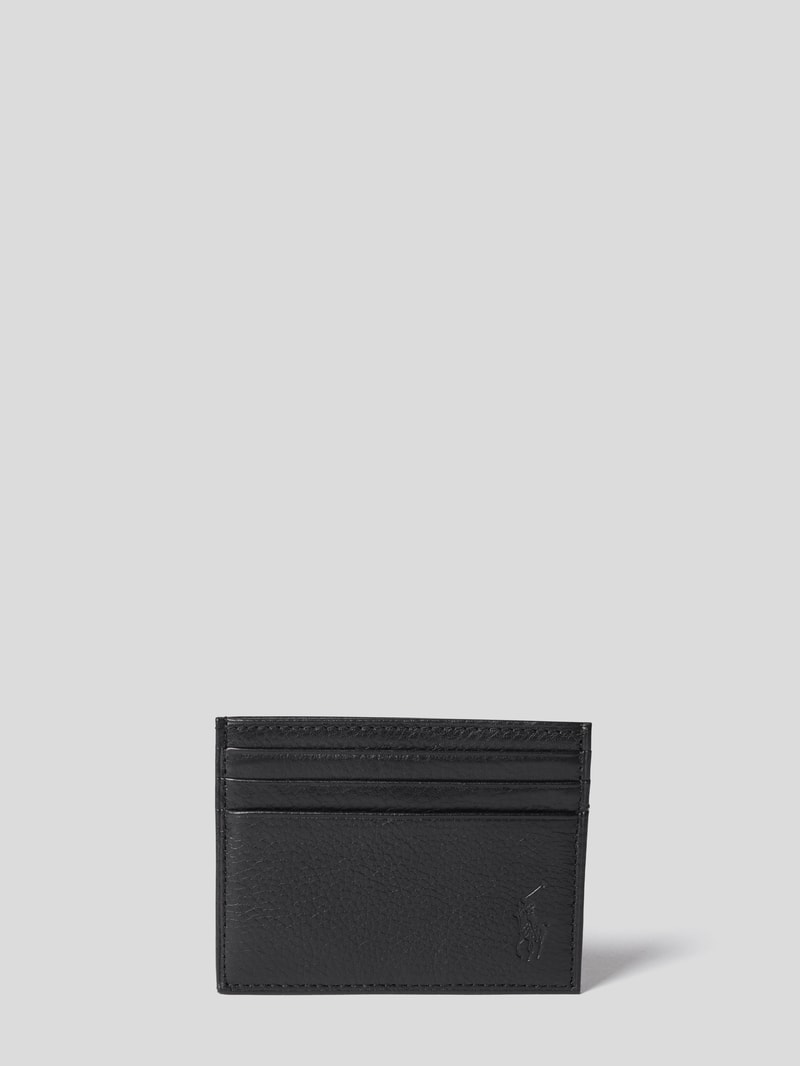 Kartenetui mit Label-Prägungen in schwarz