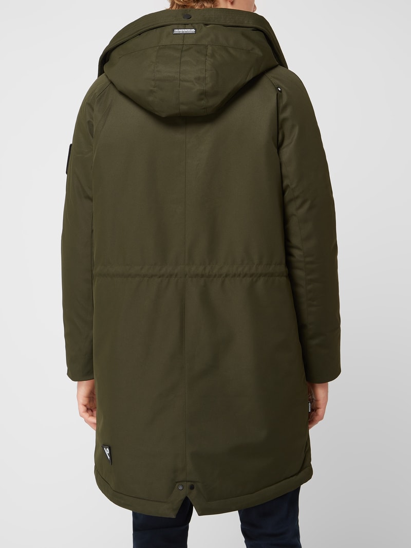 Parka mit Kapuze Modell 'Tuck' in olivgrün