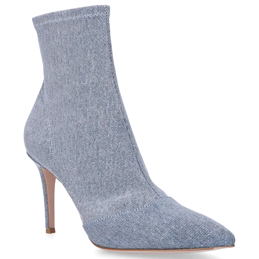 Gianvito Rossi - Klassische Stiefeletten ELITE 85 Textil - blau