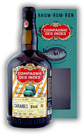 Compagnie Des Indes Caraibes Rum PX Cask Finish 43% Compagnie Des Indes Caraibes Rum PX Cask Finish 43% Limitierte Edition. Alter /21 - 0,7	 Liter - Vol 43%