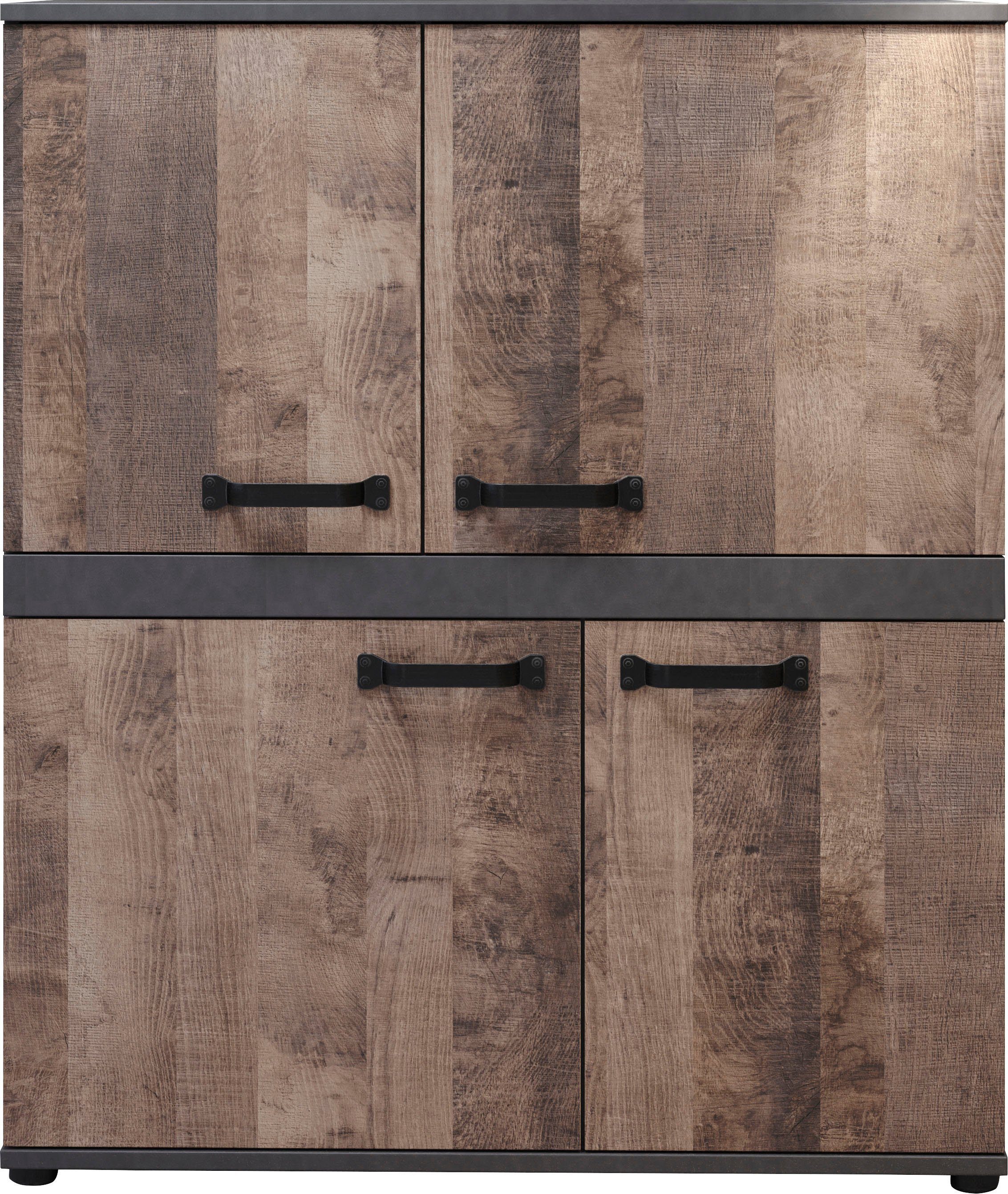 trendteam Highboard Stripe, Höhe 118 cm