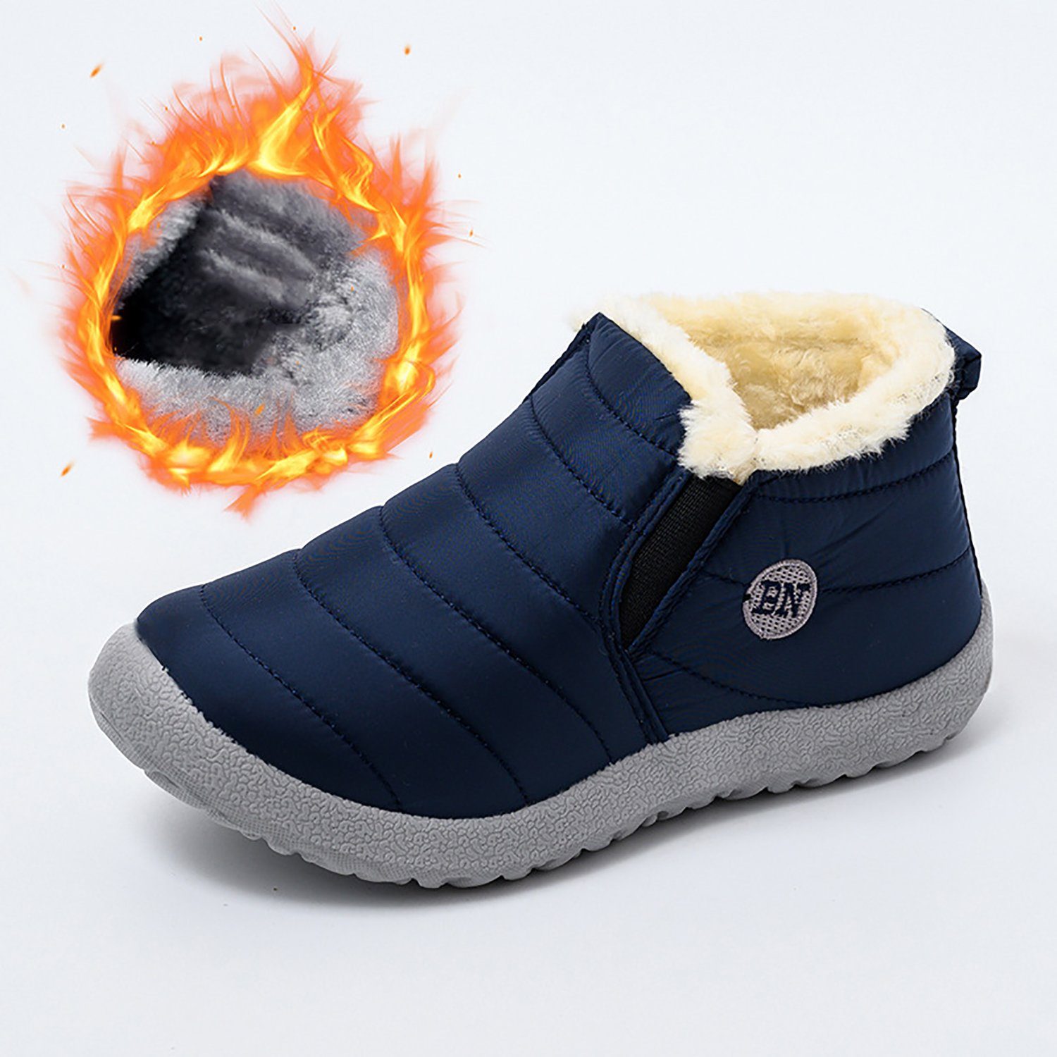 Daisred Herren Damen Winterstiefel Wasserdicht mit warmem Futter Stiefelette