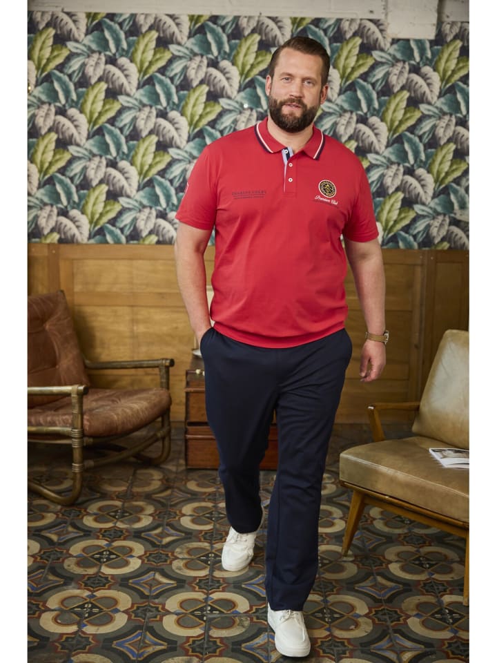 Charles Colby Poloshirt EARL JOYLIN in rot günstig kaufen