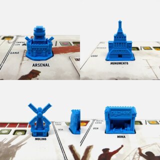 5 Faction Building Token Set for Scythe - 60 pieces