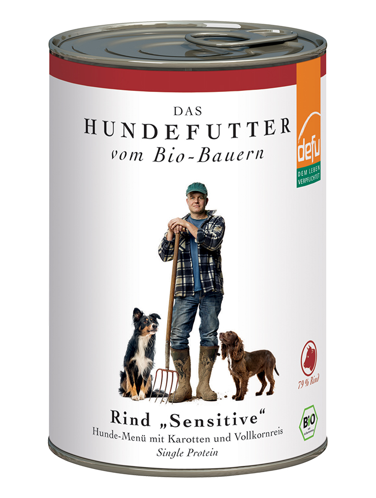 Defu Hundenassfutter Defu Hunde-Menü sensitiv 12x410g Rind