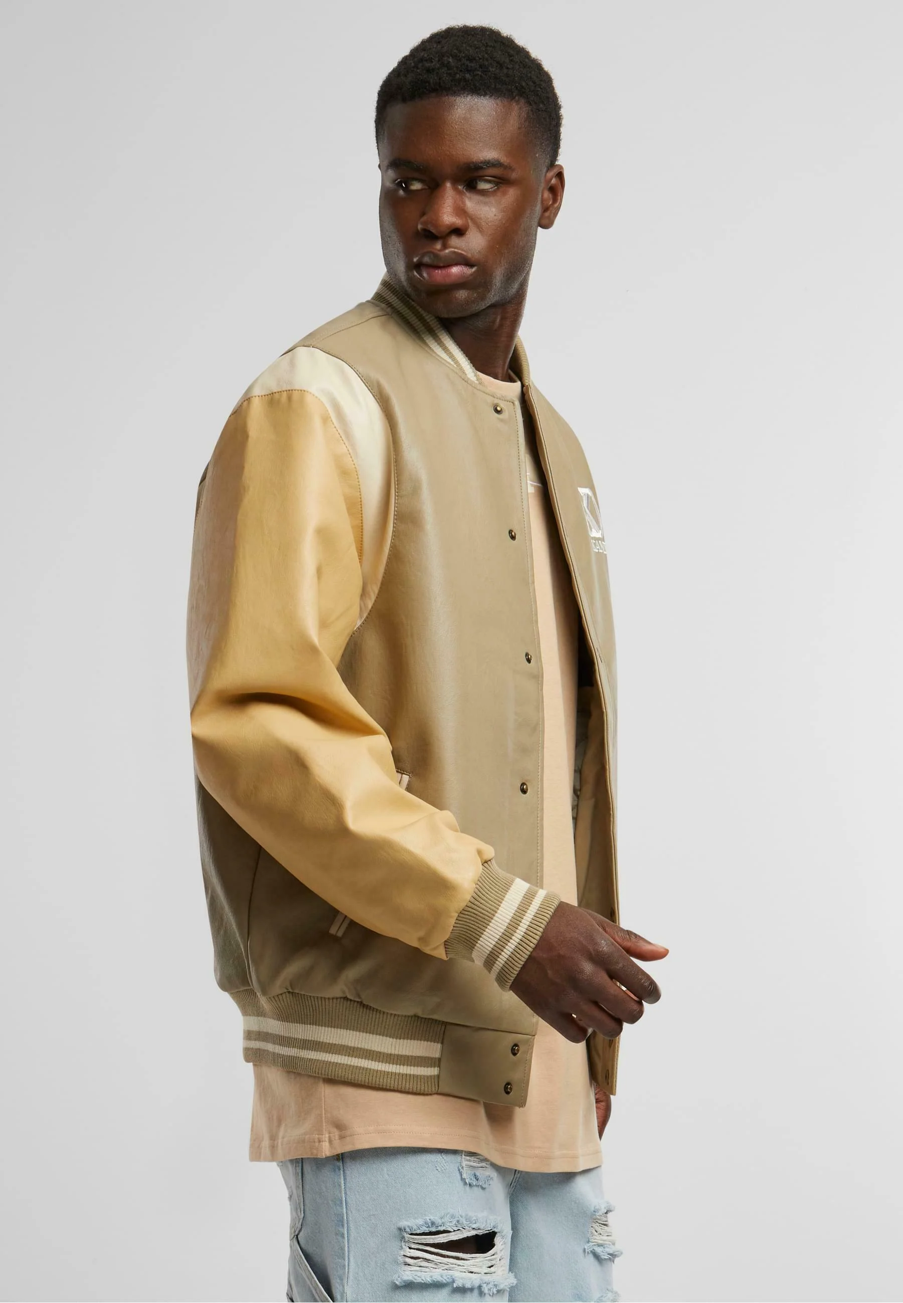 Karl Kani BLOCK FAKECOLLEGE - Chaqueta de piel sintética