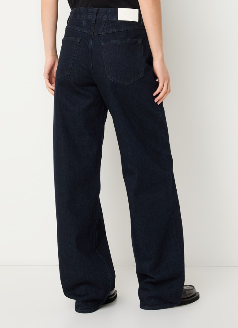 Jeans Nikka a vita media e gamba larga, lavaggio scuro