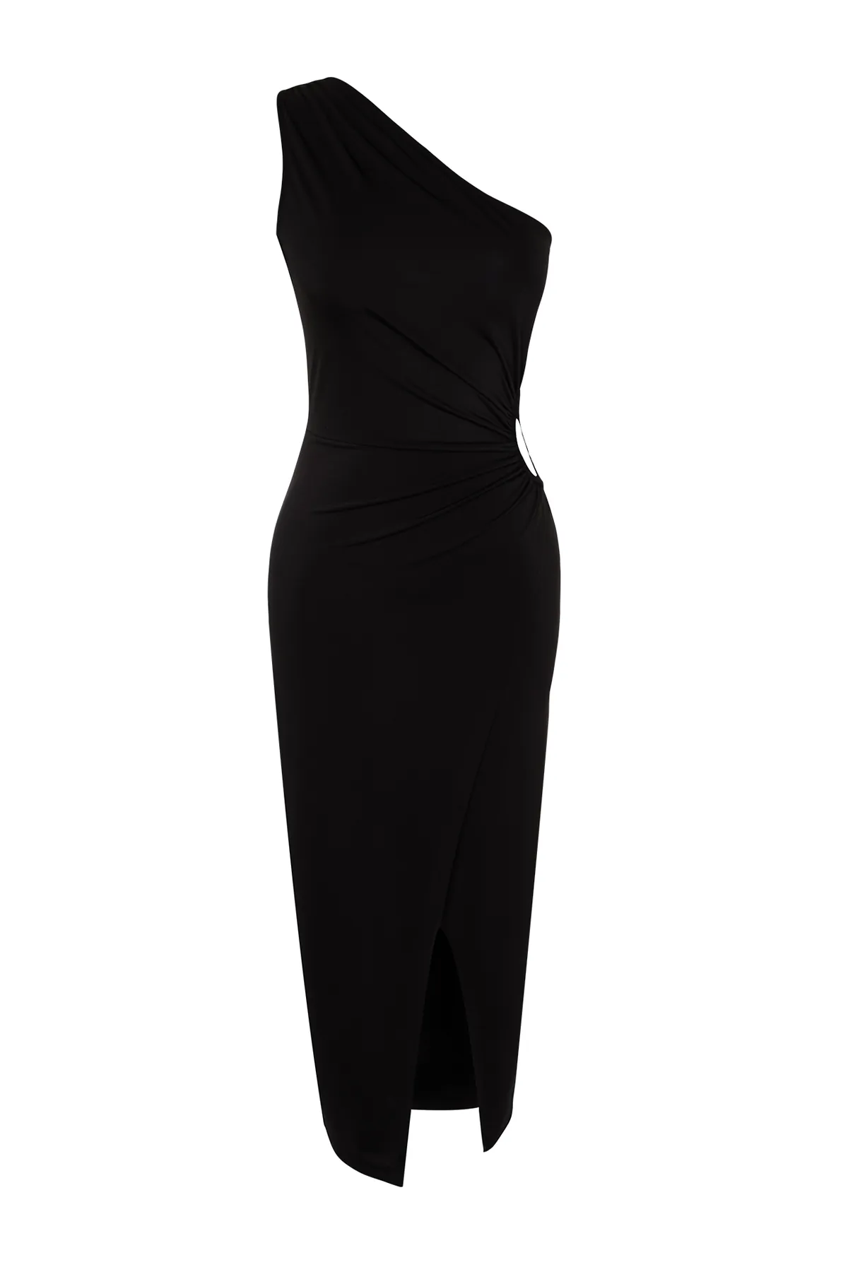 Trendyol Collection  Schwarzes Strickkleid mit Fensterdetail