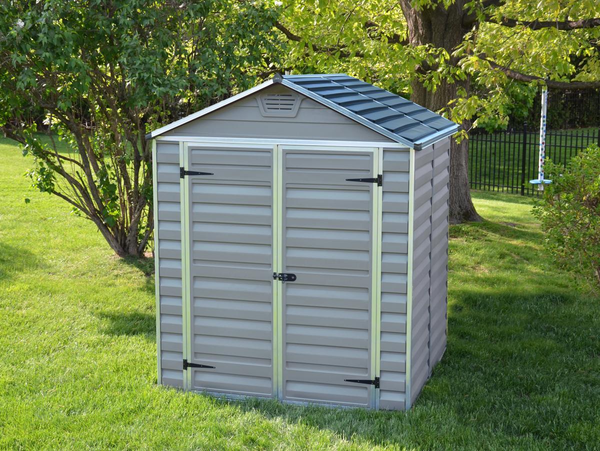 Canopia by Palram Geräteschuppen 6X5 SKYLIGHT Shed Dark Grey/Anthracite   2 x Regal