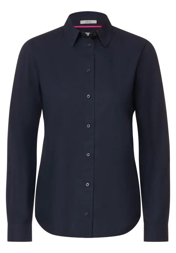 CECIL Unifarbene Baumwollbluse