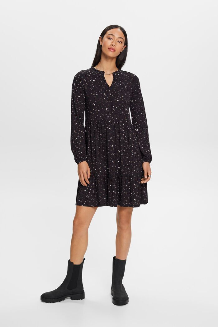 Kleid aus Crêpe-Jersey, LENZING™ ECOVERO™
