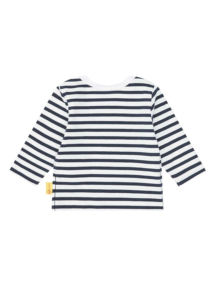 Steiff Longsleeve in Weiß/ Dunkelblau günstig kaufen