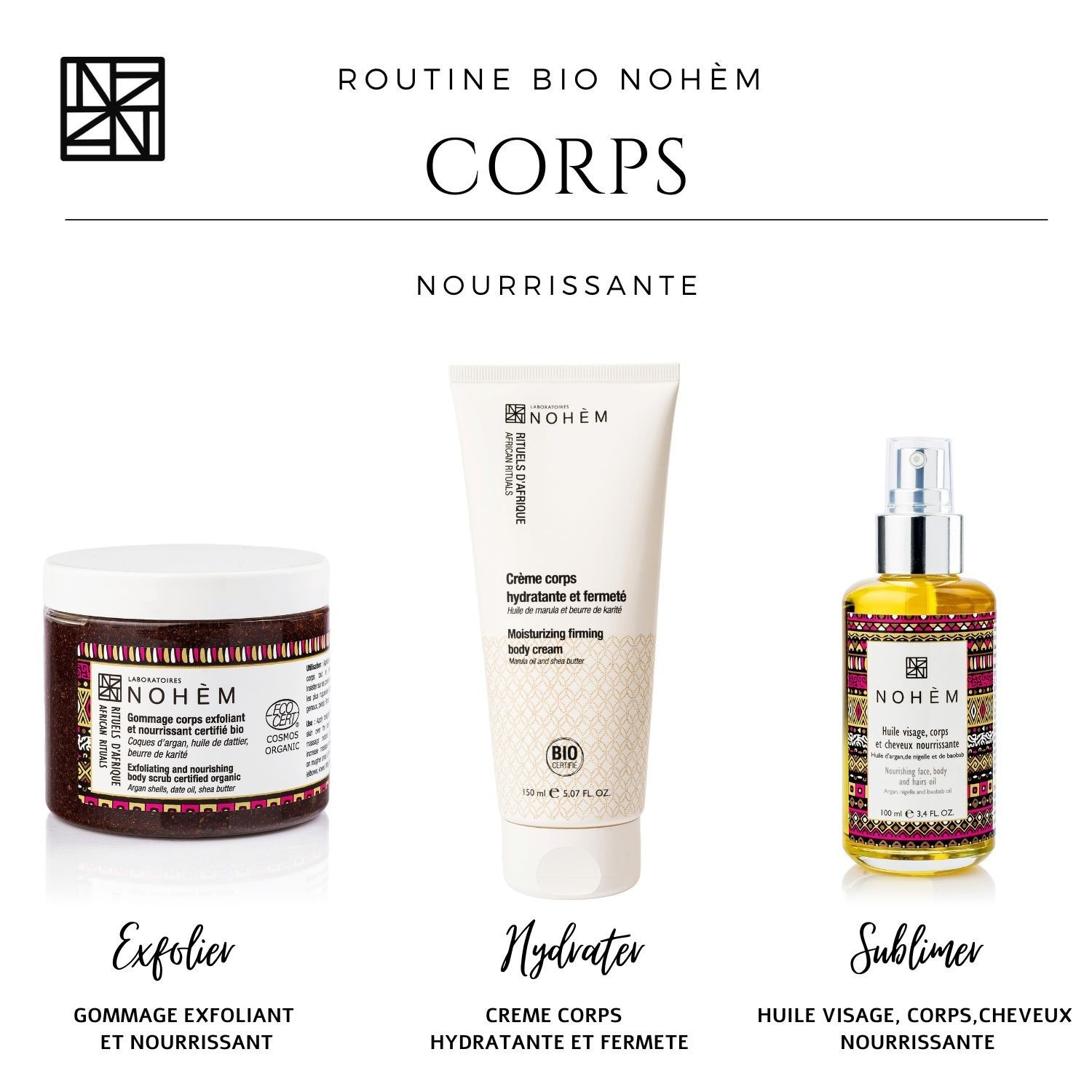 Olio viso e corpo nutriente e rilassante Nohèm