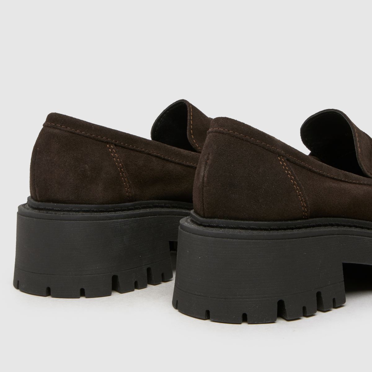 Schuh Lennox – Bruna, platta loafers i mocka