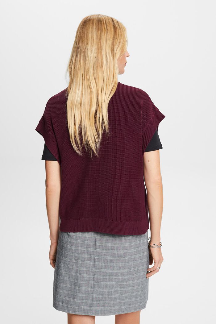 Ärmelloser Cardigan, 100 % Baumwolle