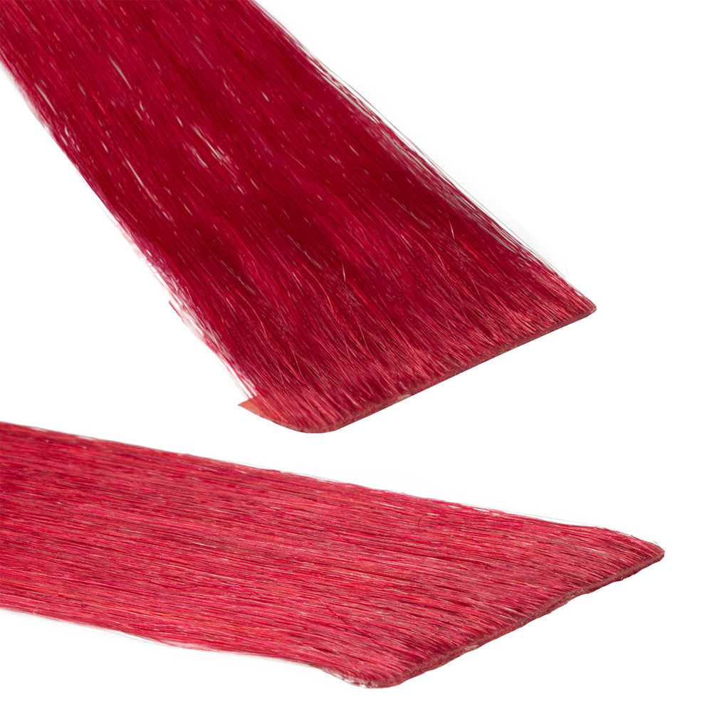 hair2heart Extensions adhesives Invisible Premium cheveux naturels #rouge extensions